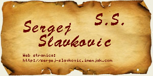 Sergej Slavković vizit kartica